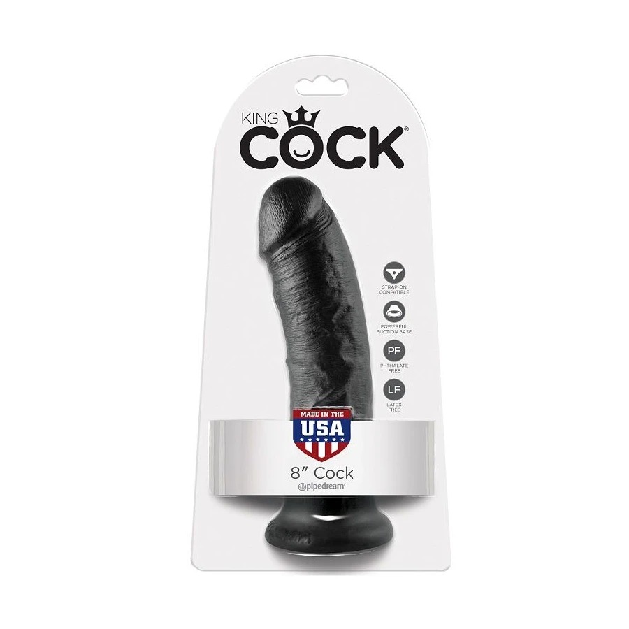 KING COCK 8" KUKK MUST 20,3 CM